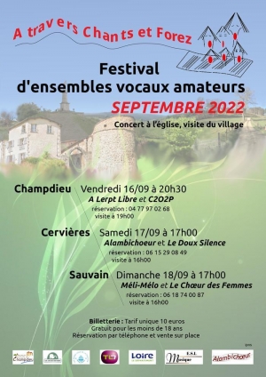 Festival d'ensembles vocaux amateurs "A travers chants et Forez" - Journées du Patrimoine 2022