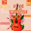 affiche Domérat concert esplanade Berthomier : Percufola, Les CHORD's, Les Piqueurs - Fête de la Musique 2023